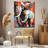Painting by numbers Baby elephant cuddling with mother elephant
